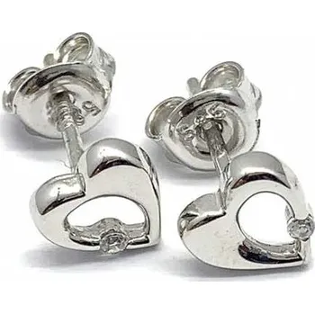 Náušnice Diante Zlaté náušnice s bílým kamenem 59632800