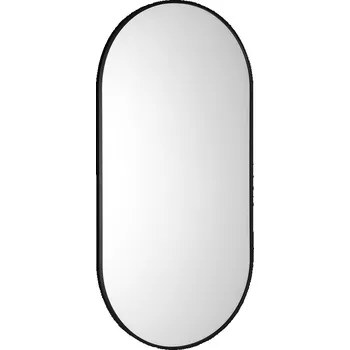 Zrcadlo Sapho AROWANA oválné zrcadlo v rámu 45x90cm, černá mat, AWB4590