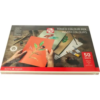 Kancelářský papír Tónovaný papír Talens A4 teplé barvy 50 listů