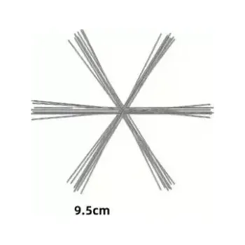 Vánoční dekorace Drátěná hvězda na navlékání - šestiramenná Ø 9,5cm (2 kusy)