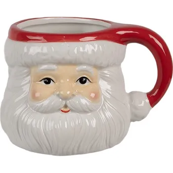 Keramický hrnek hlava Santa - 14*11*9 cm / 400 ml