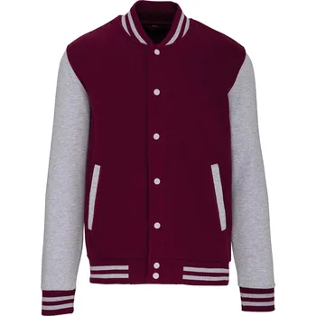 Dámská mikina Kariban Unisex mikina Kariban Teddy šedá a vínová XXL