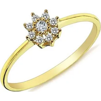 Prsten Diante Zlatý prsten s bílým kamenem 59631060