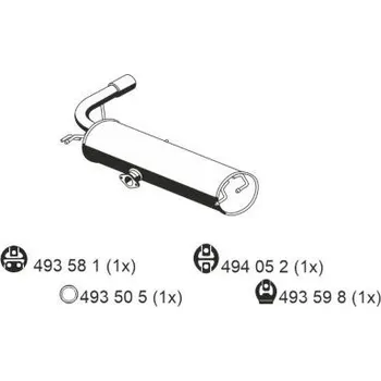 Tlumič výfuku Zadni tlumic vyfuku ERNST 688031