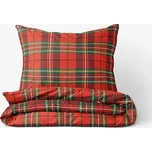 Bavlněné povlečení - Červené káro 140 x 200 a 70 x 90 cm