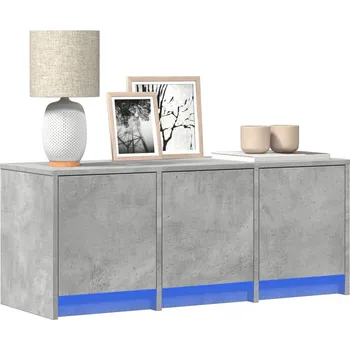 Nábytek vidaXL TV skříňka s LED 97 x 34 x 40 cm kompozitní dřevo [852237] Barva: Betonová šedá