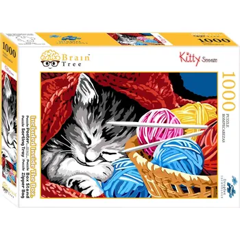 Puzzle Brain Tree Puzzle Dřímající kotě 1000 dílků