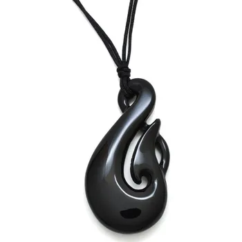 Věšák Maorský háček černý onyx Nero