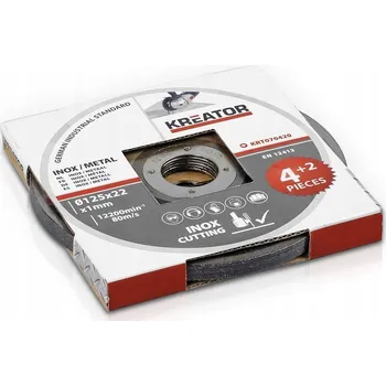 Řezný kotouč Kotouč na řezání oceli INOX 125x1,2 6kusů KREATOR