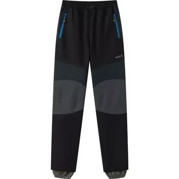 Chlapecké softshellové kalhoty s fleesem Wolf - vel.122 černé - modrý zip