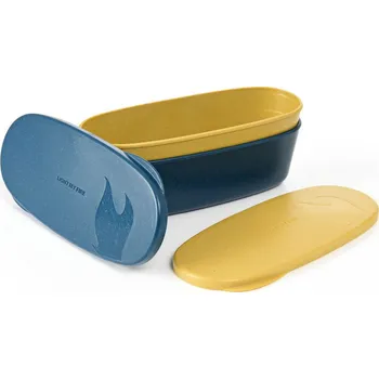 Kempingové nádobí Light My Fire SnapBox oval 2-pack, modrá, žlutá