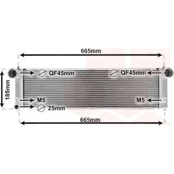 Motor automobilu Chladič, chlazení motoru VAN WEZEL 74012706