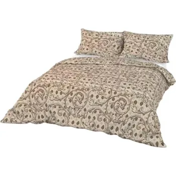 Povlečení Bavlněné povlečení Lusia béžová 140x220 70x90