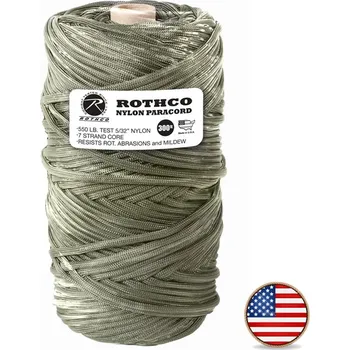 Šňůra padáková Paracord 550lb 7 Strand Core 90m Olive Drab (Šňůra padáková Paracord 550lb 7 Strand Core 90m Olive Drab)