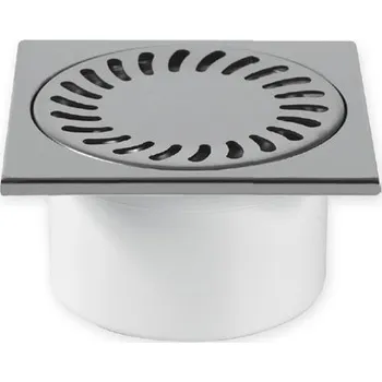 kanalizační vpusť MIDAS Podlahová vpusť - přímá D50/84, celonerezový rámeček 150x150 mm, mřížka SUN