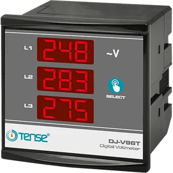 DJ-V96T Voltmetr panelový digitální třífázový vestavný pro AC