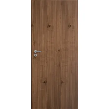 Interiérové dveře Dveře do skryté zárubně - plné - DÝHA OŘECH SUKATÝ Průchozí výška (cm): 197, Průchzí šířka (cm): 120