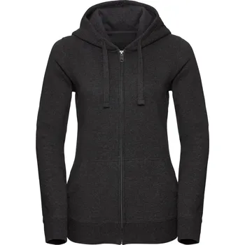 Dámská mikina Women's Authentic Melange Zipped Hooded Sweat Russell RUSSELL černá 2694090