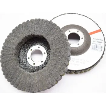 Brusný kotouč Lamelový leštící kotouč 125mm z šedého brusného rouna pro úhlové brusky - skládaný HM-LKRS-125-GREY