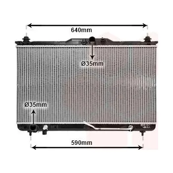 Motor automobilu Chladič, chlazení motoru VAN WEZEL 82002114