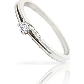 Prsten Diante Zlatý prsten s bílým kamenem 31500808