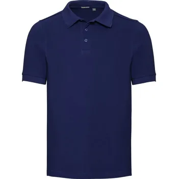 Pánská móda Men's T-shirt Tailored Stretch Polo R567M 95% smooth cotton ring-spun 5% Lycra 205g/210g RUSSELL modrá 2495001