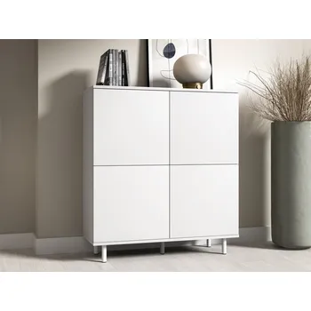 Komoda Komoda Logan 4D - Bílá - 12 cm nožky