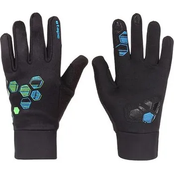 Cyklistické rukavice Etape Puzzle WS dětské rukavice černá-zelená velikost oblečení 7-8