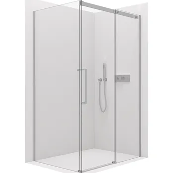 CERANO - Sprchový kout Lantono L/P - 8 mm - Soft-Close - chrom, transparentní sklo - 140x90x195 cm - posuvný