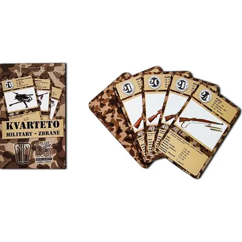 Kvarteto Hrací karty Kvarteto Military zbraně