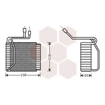 Klimatizace automobilu Výparník, klimatizace VAN WEZEL 1800V109