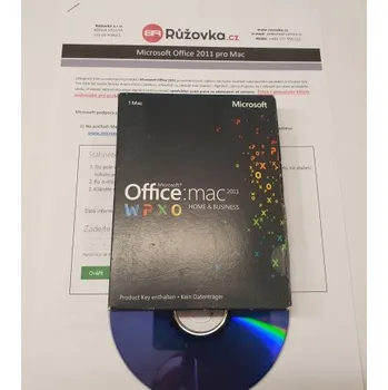 Software Microsoft Office 2011 Home & Business MAC, Software Certifikát pravosti + DVD MICROSOFT kód produktu