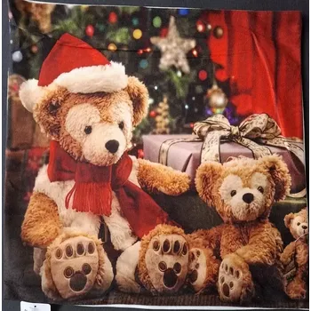 Povlak na dekorativní polštářek Povlak na polštářek vánoční Méďové