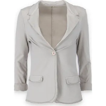 Dámské sako Sako teplákové 2088 Itálie barva: béžová, velikost: S