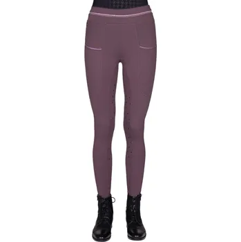 Jezdecké oblečení QHP Legíny jezdecké Fayen QHP, s gripem, zateplené, dámské, vintage violet 44