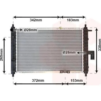 Motor automobilu Chladič, chlazení motoru VAN WEZEL 81002046