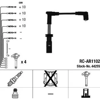 Zapalovací kabel Sada kabelů pro zapalování NGK 44255