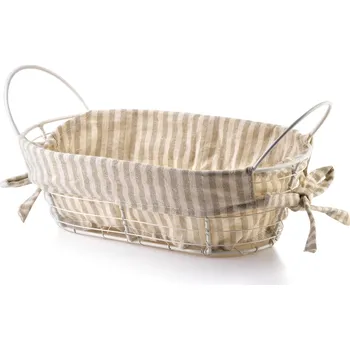 chlebník Kovový košík na pečivo Will béžový