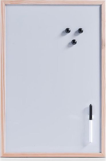 Zeller Magneetbord Metaal Wit 40 X 60 Cm - Dubbelzijdig Ophangen