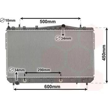 Motor automobilu Chladič, chlazení motoru VAN WEZEL 81002074