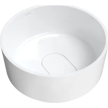 Umyvadlo Omnires Cadence M+ umyvadlo 42x42 cm kulatý na pult bílá CADENCER420BP