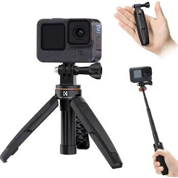 Stativ K&F MS03 Selfie Stick Desktop Stand For Gopro, Action, And Insta Black Orange
