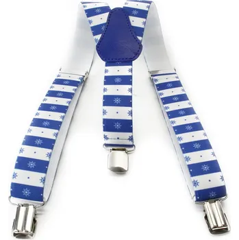 Kšandy Bílomodré dětské kšandy ve tvaru Y s potiskem Dionte