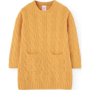 Dívčí oblečení Teplé pletené dívčí šaty Boboli Barva: žlutá, Velikost BOBOLI: 6 let (116)