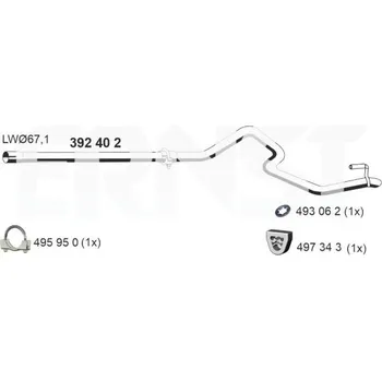 Výfuková trubka Výfuková trubka ERNST 392402