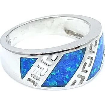 Řetízek Šperky Jan Kos Jan Kos jewellery Stříbrný prsten s modrým opálem 12118841