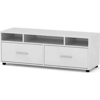 Televizní stolek Slevadoma TV stolek PLAZMA | BÍLÝ Barva: bílá