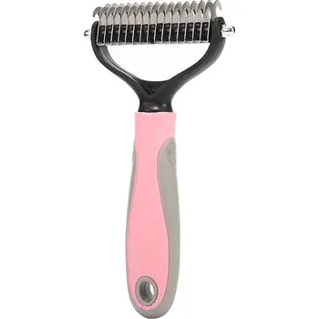 Kartáč pro zvířata Kartáč na psa a kočku pro vyčesávání srsti | speciální hřeben pro domácí mazlíčky - růžový,9CM