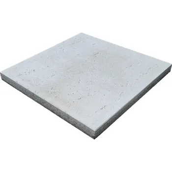 Venkovní dlažba Betonová dlažba Travertin 80x80x6,2 cm slonovinová