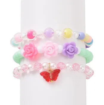 Náramek Náramek, natahovací, AKRYLOVÉ KORÁLKY, 4,8 cm, 3ks/bal.